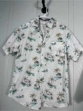 Free Planet Men’s Tropical Shirt Size Large EUC